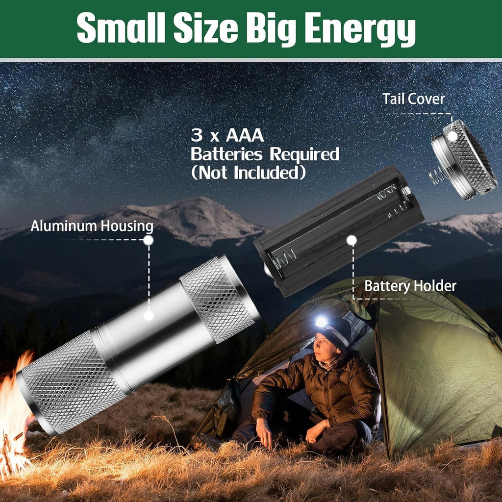 Portable Mini Torch – 9 LED Pocket Flashlight, Battery Operated (Mix Color)