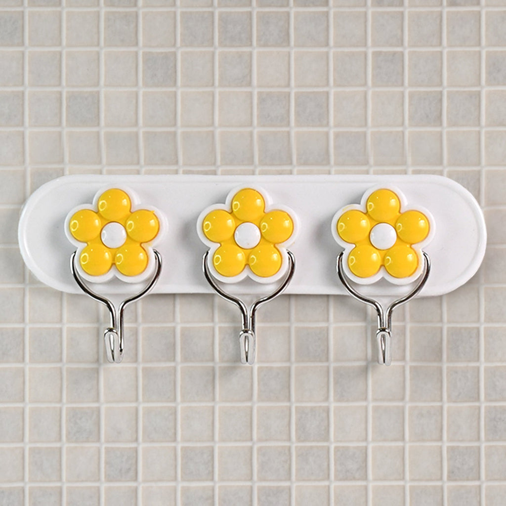 Multipurpose Strong & Hook Self-Adhesive hooks for wall Heavy Plastic Hook (1 Pc)