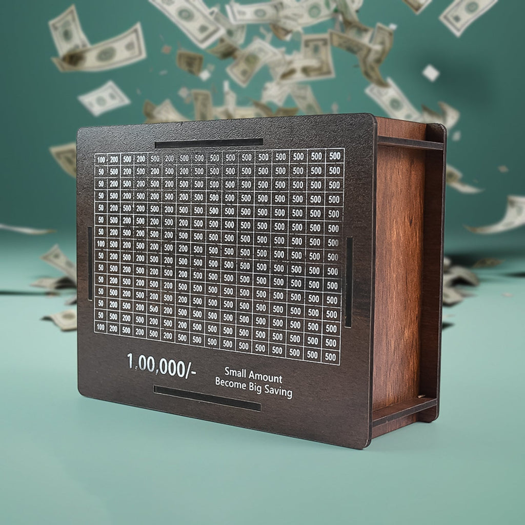 Wooden Money / Piggy Bank, Money Box (1 Pc / 1 Emoji Pan)