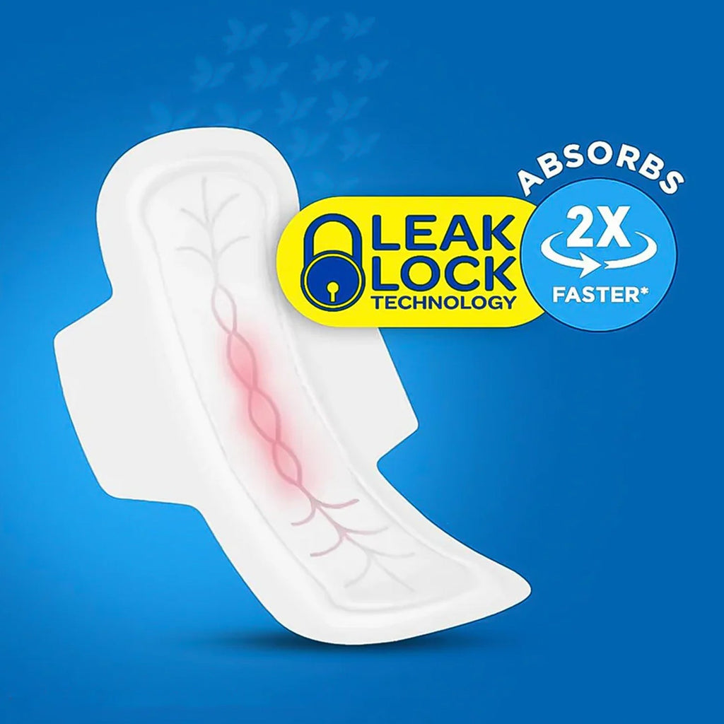 Beautiful Basics Blue Lady Long Pads With Wides Wings Sanitary Pads – 330 mm, 40-Pack