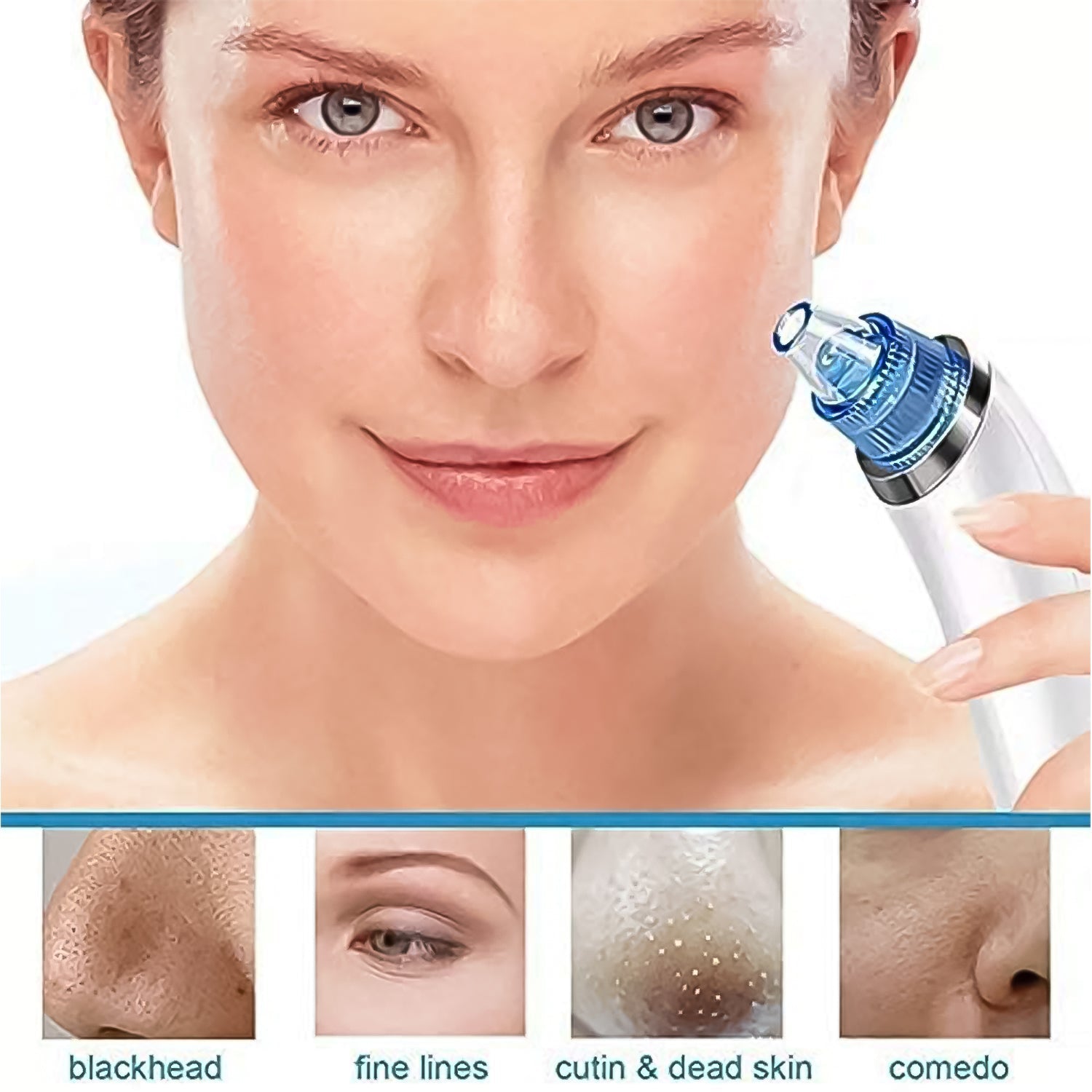 2-in-1 Blackhead Extractor – Multi-Color Vacuum Pore Cleaner (Batteries-Free)