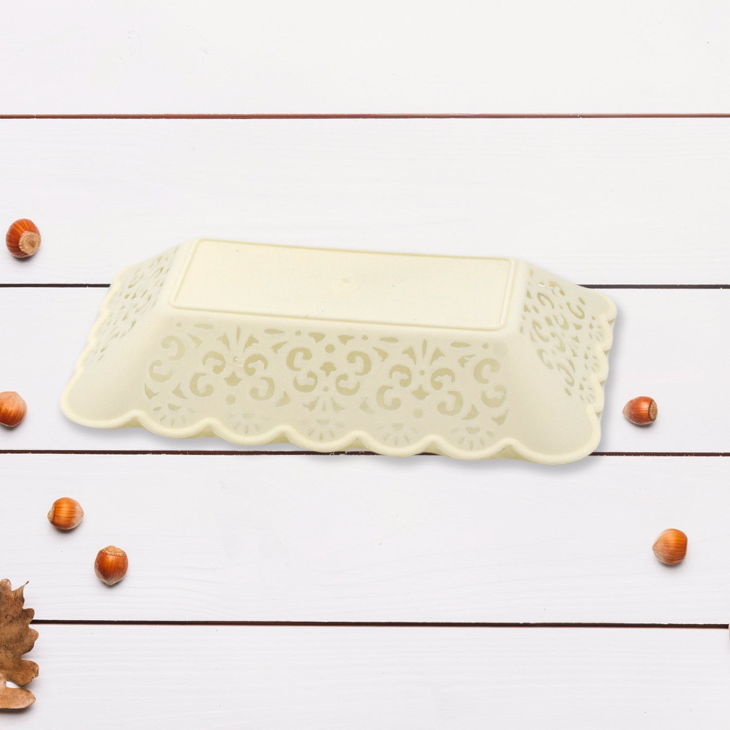 Rectangle Plastic Dinner Plate  Serving Trays Home School Office 8 Pcs Set