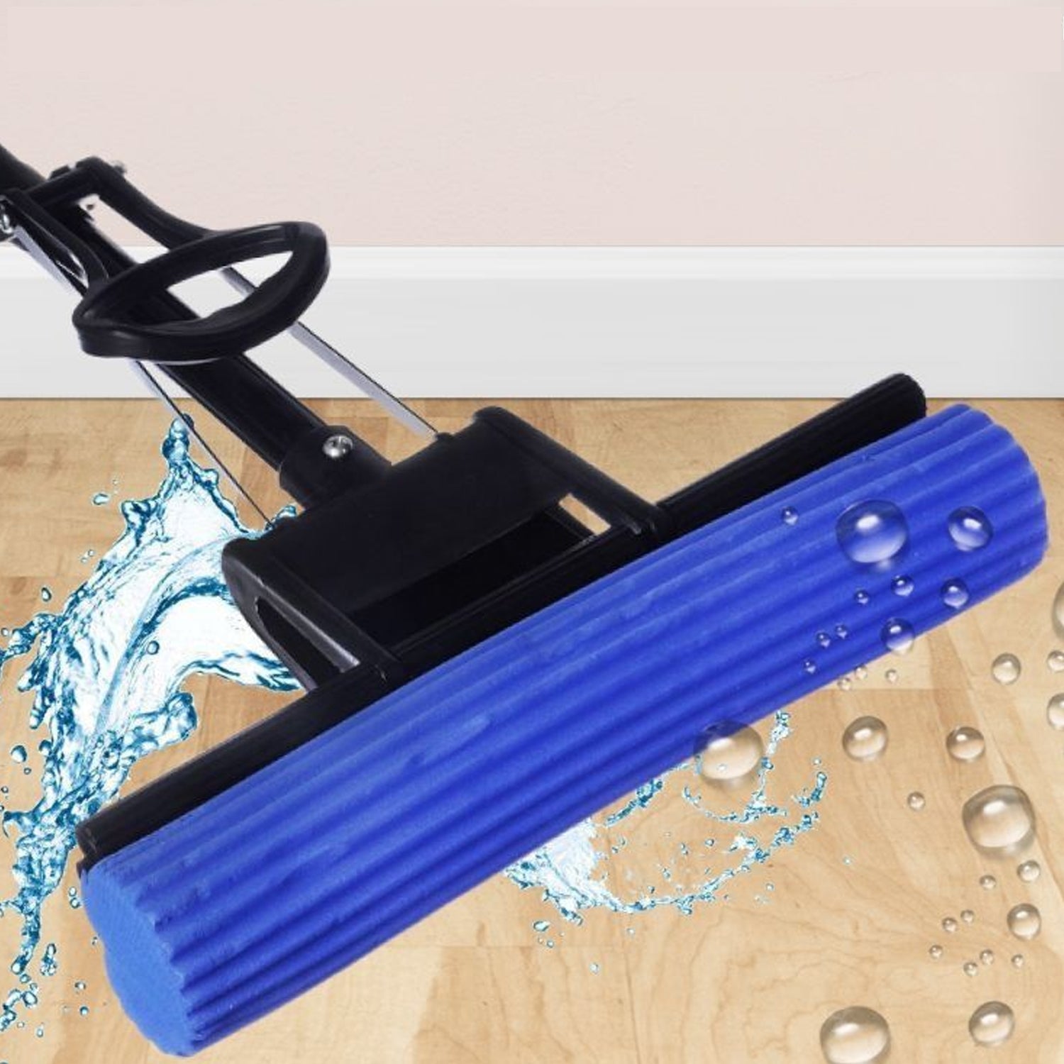 Floor Cleaning Squeeze Mop with Adjustable Telescopic Handle and Squeegee Pocha (1 Pc)