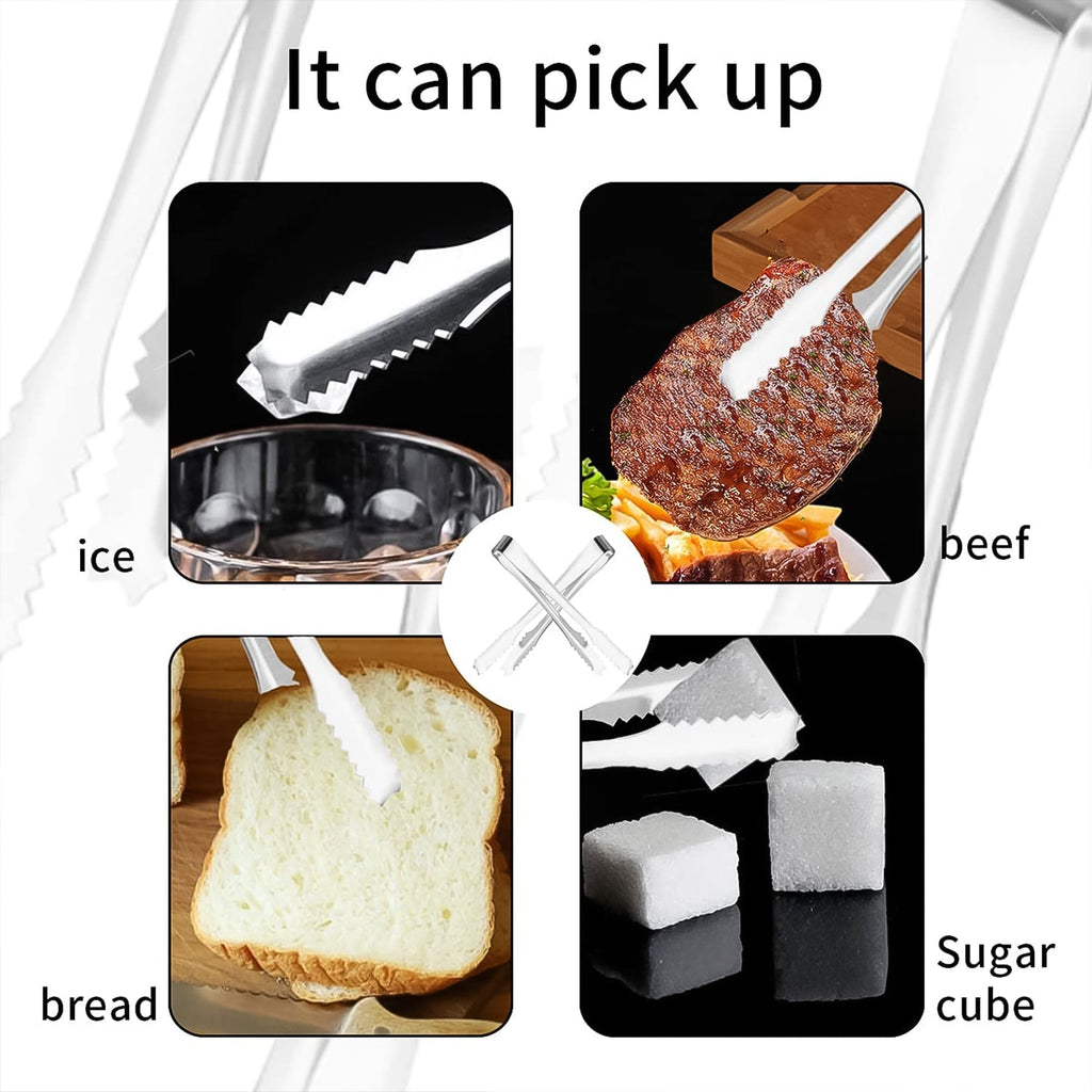 Stainless Steel Tong Lifting Ice Cubes, Sugar Cubes | Serving Tongs (13 Cm / 1 Pc)