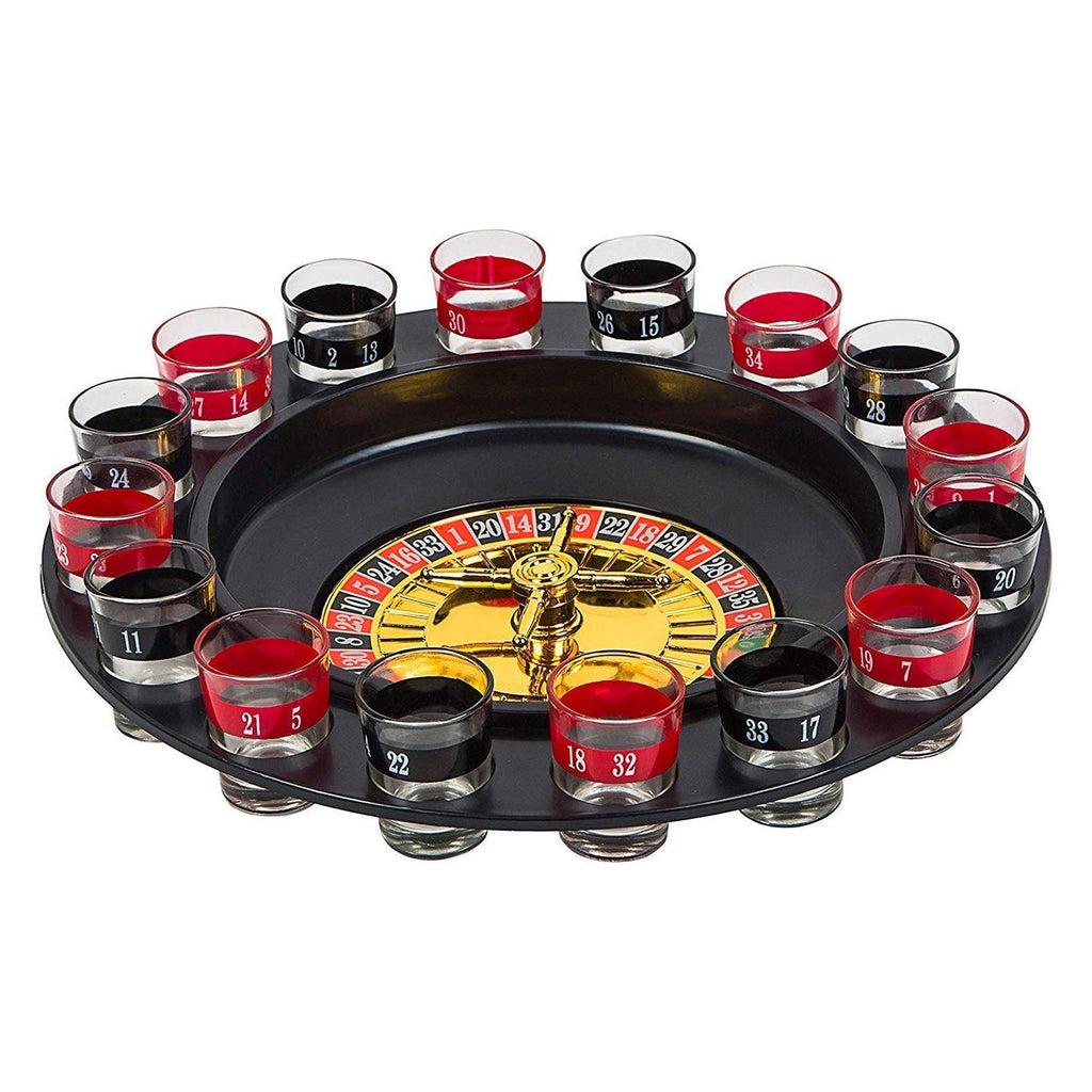 Casino Style Roulette Drinking Game Set
