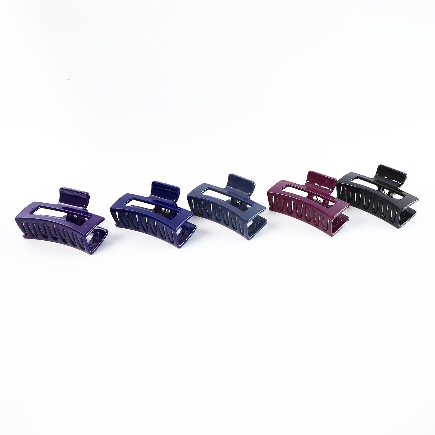 Matte Finish Rectangle Hair Claw Clip Women and Girls – Assorted Color Pack – 1 Pc