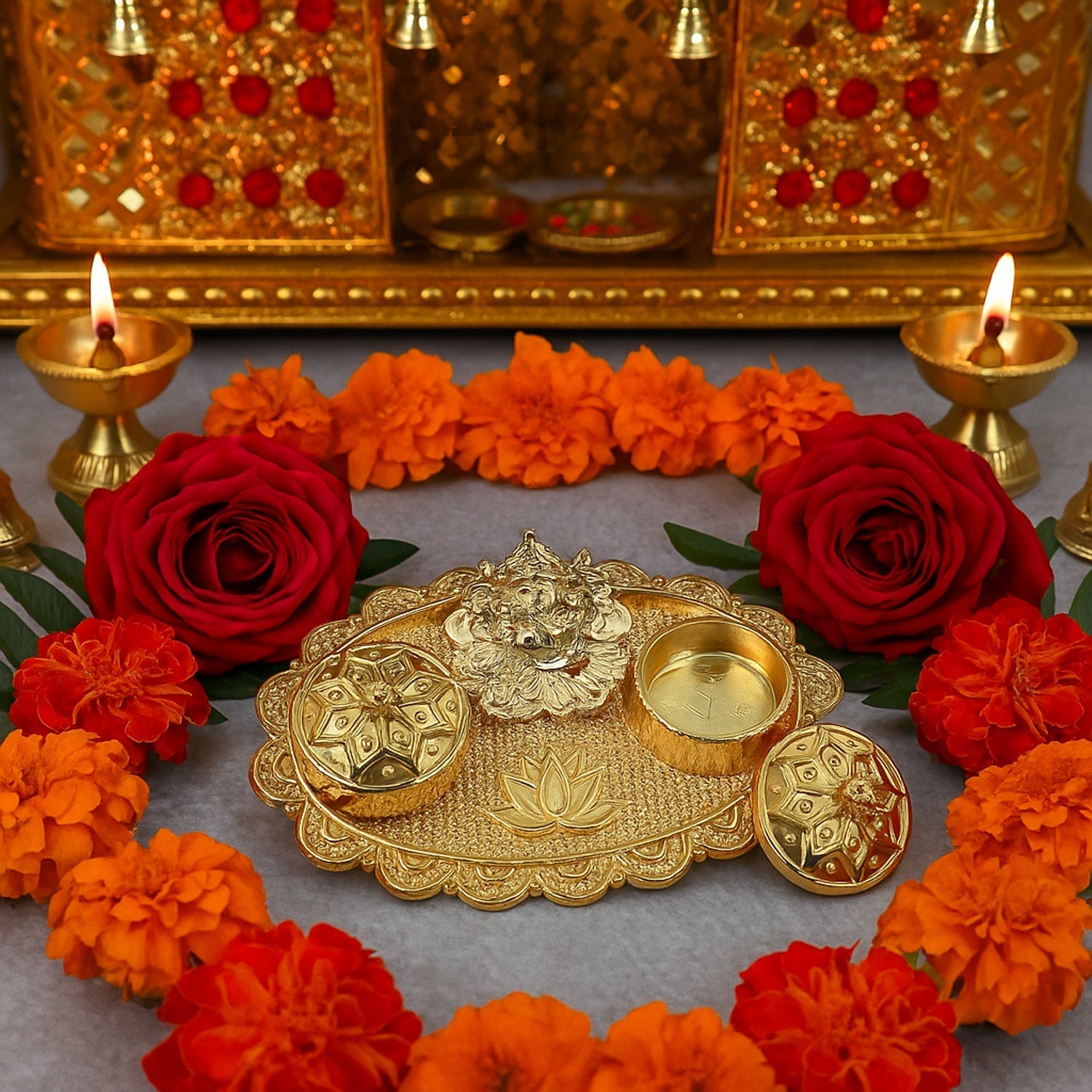 Ganesh Embossed Roli–Chawal Kumkum Chopra - (1 Pc)