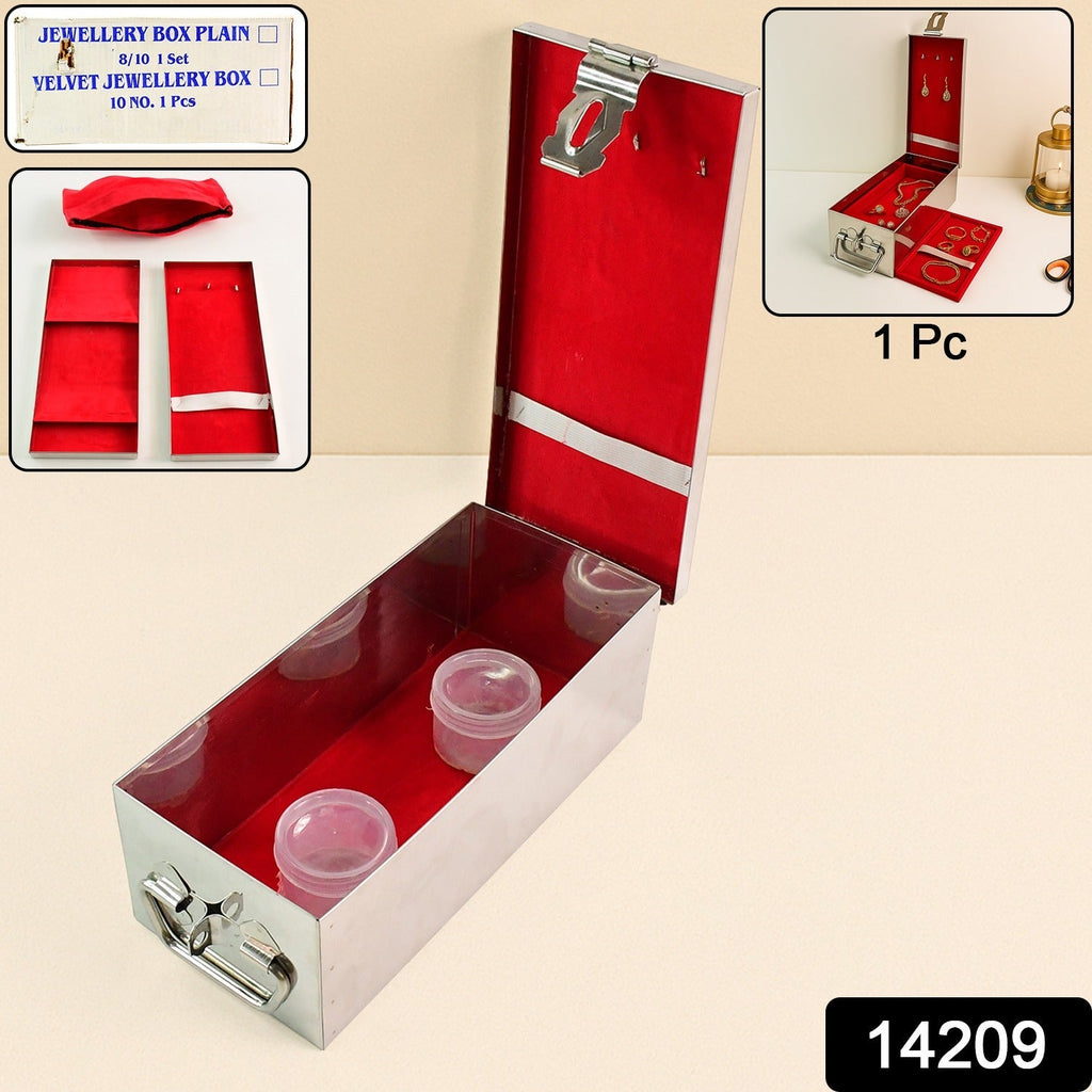 Velvet Shell Premium Steel Jewellery Case