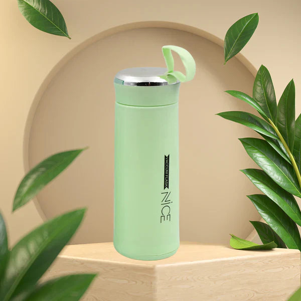 Water bottle 400ml leak proof, glass water bottle (1 pc / Light Green Color)