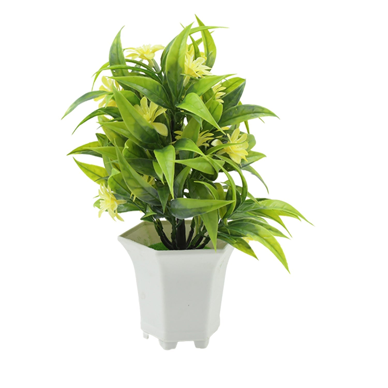 Artificial Flower Plant with Cute Pot – Tabletop Decor for Home & Office (1 Pc)