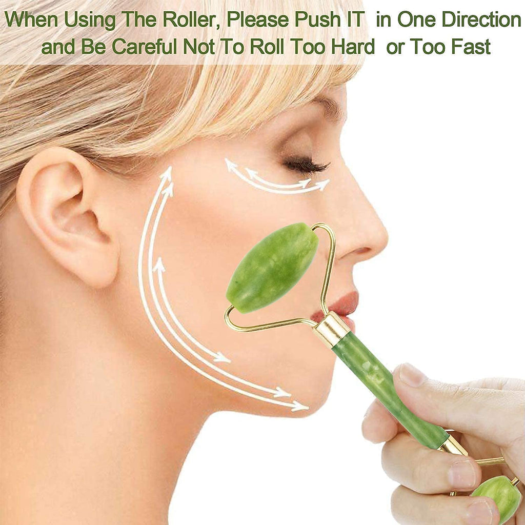 Jade Roller & Gua Sha – Natural Facial Massager for Anti-Aging & Skin Glow