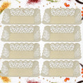 Rectangle Plastic Dinner Plate  Serving Trays Home School Office 8 Pcs Set