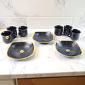 Sweet Buzz 9-Piece Seashell Ceramic Cup Set – Ideal for Home & Gifts