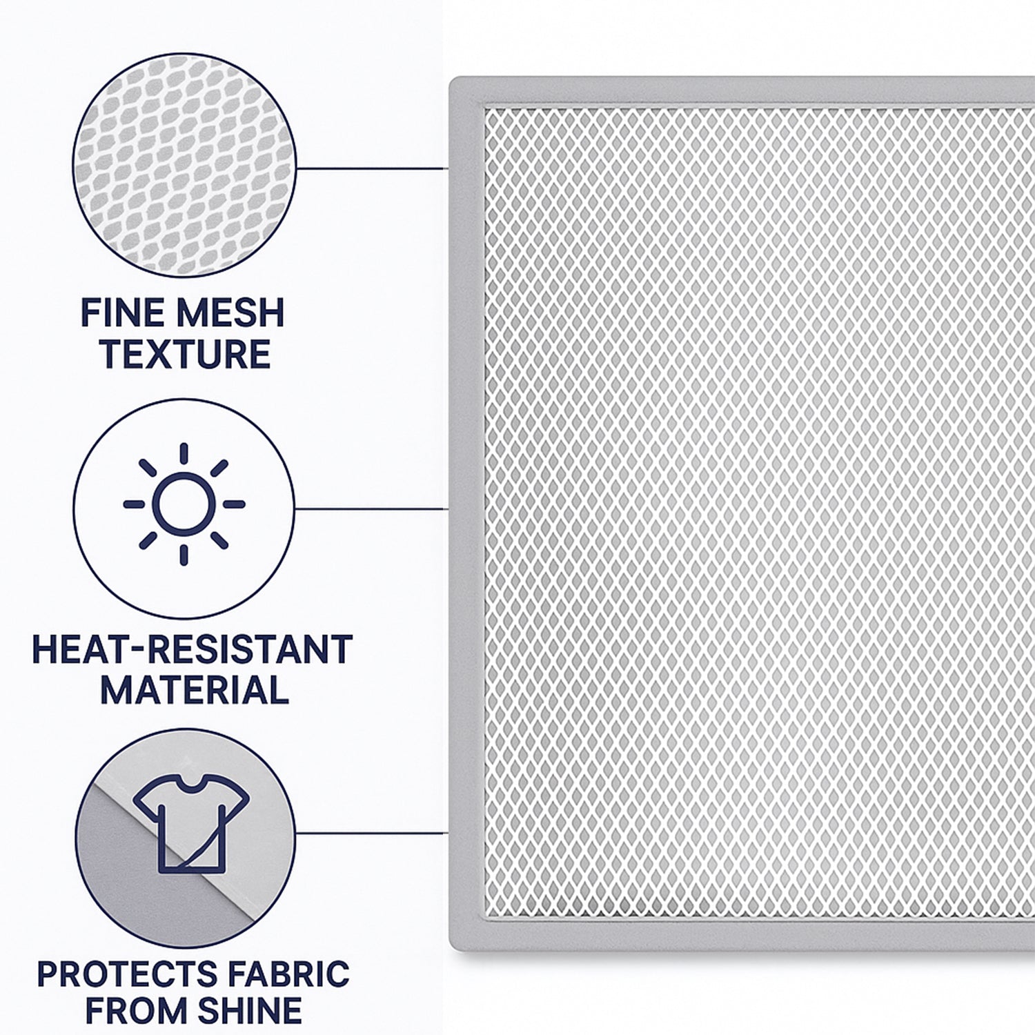 Large Ironing Press Net / Mesh Ironing Protector Cloth (65 x 50 Cm / 1 Pc)