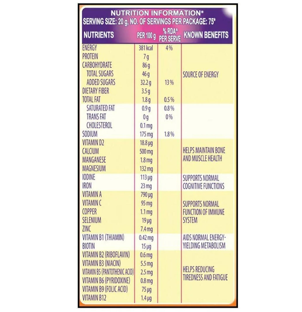 Bournvita Chocolate Nutrition Drink 500 g Pouch Bournvita