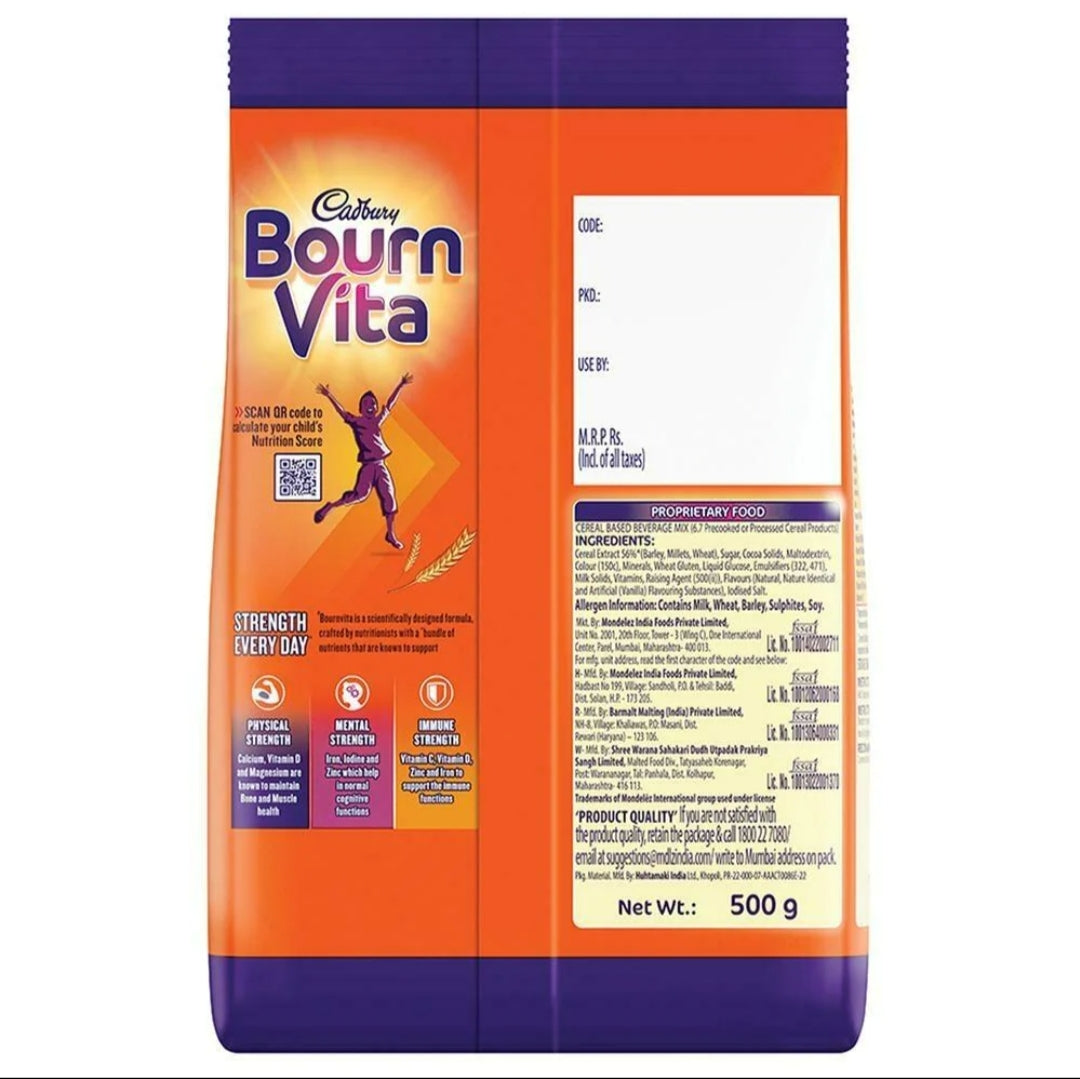 Bournvita Chocolate Nutrition Drink 500 g Pouch Bournvita