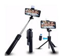 R1s Bluetooth Selfie Sticks with Remote and Selfie Light, 3-in-1 Multifunctional Selfie Stick Tripod Stand Bluetooth Selfie Stick (Black, Remote Included