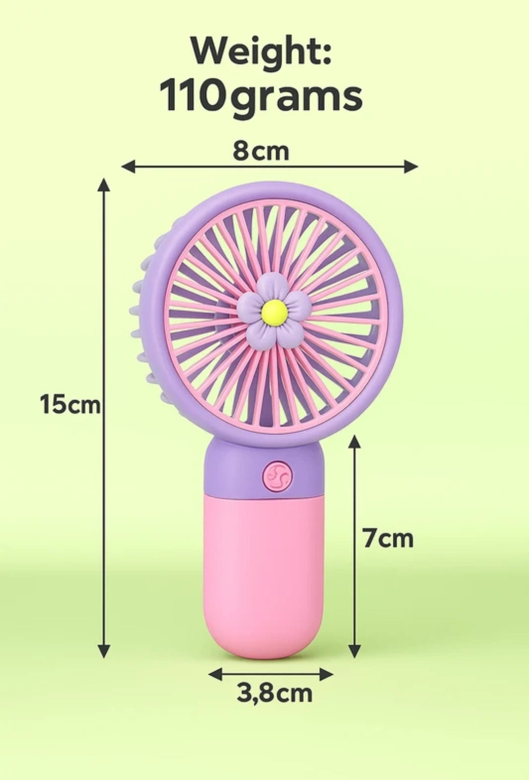 Mini Portable Usb Hand Fan Built-In Rechargeable Battery Operated Summer Cooling Mini Fan With Standing Holder Handy Base For Home Office Indoor Outdoor Travel
