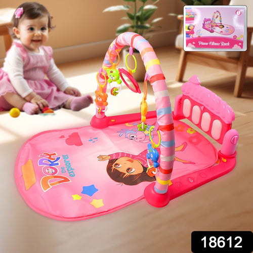 2in1 Baby Kick and Play Piano Gym Mat & Fitness Rack (1 Set)
